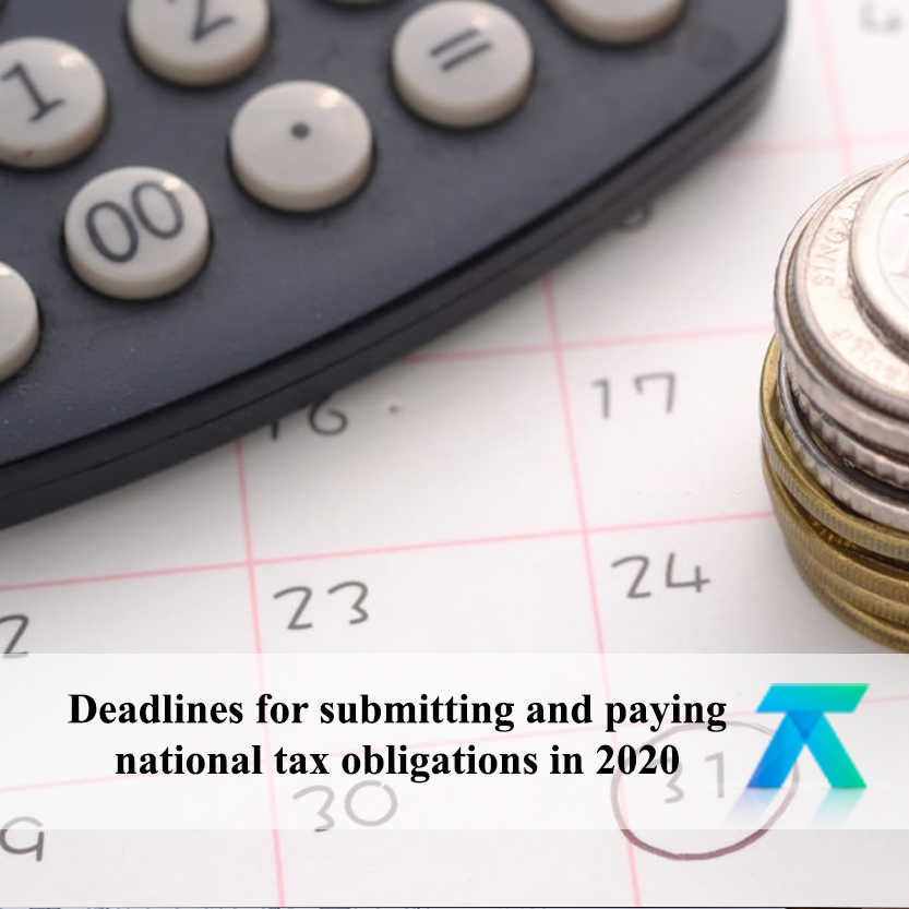 Deadlines for national tax obligations